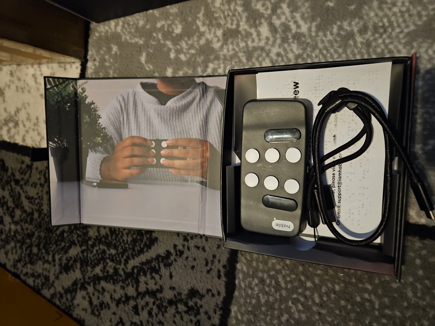 Smallest Braille Keyboard for Visually Impaired People for iPhone, Android, and