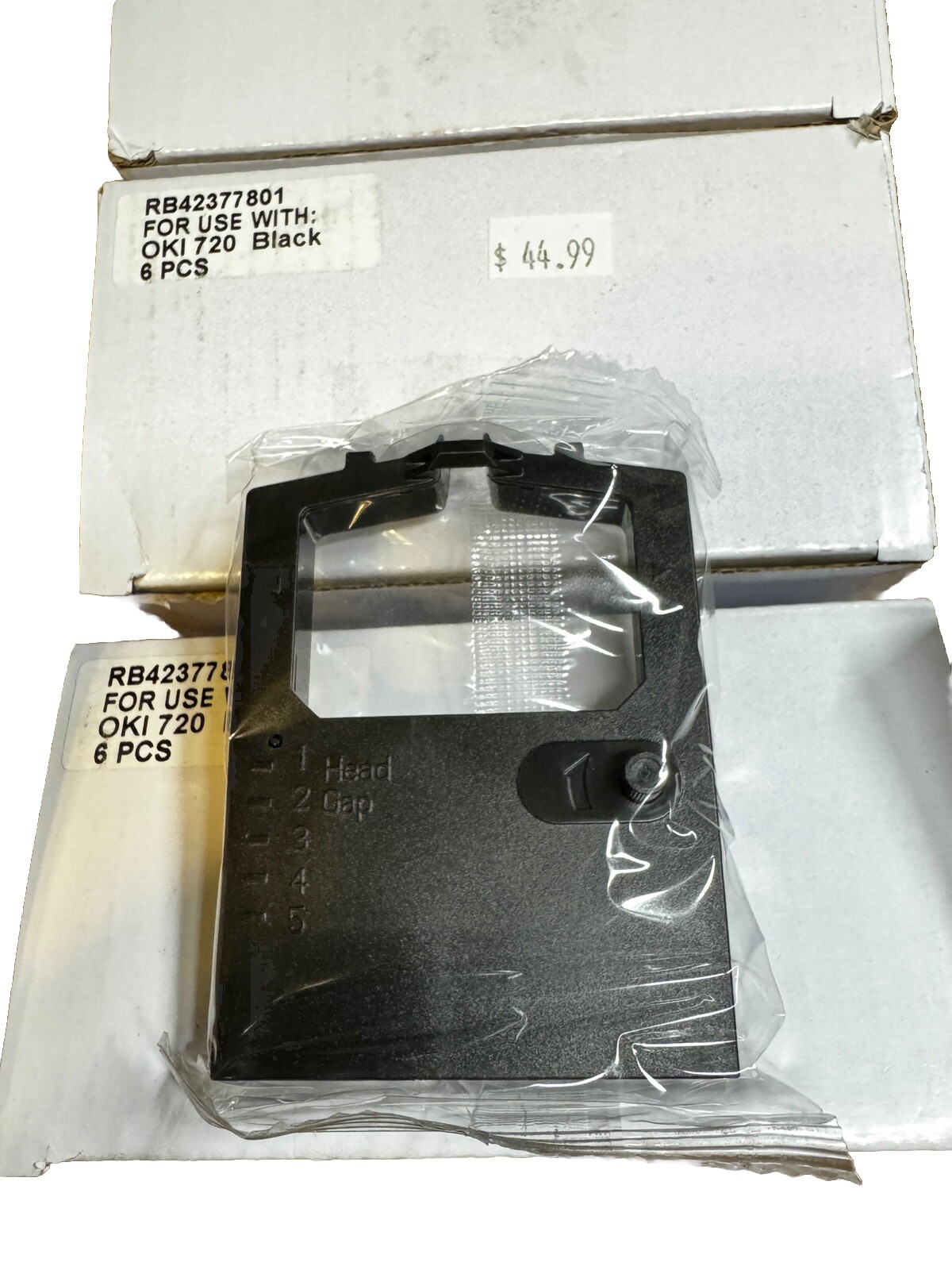 Okidata ML 420 / 720 Printer Ribbons 6 per box - Black 42377801 Oki Value 6 Pack