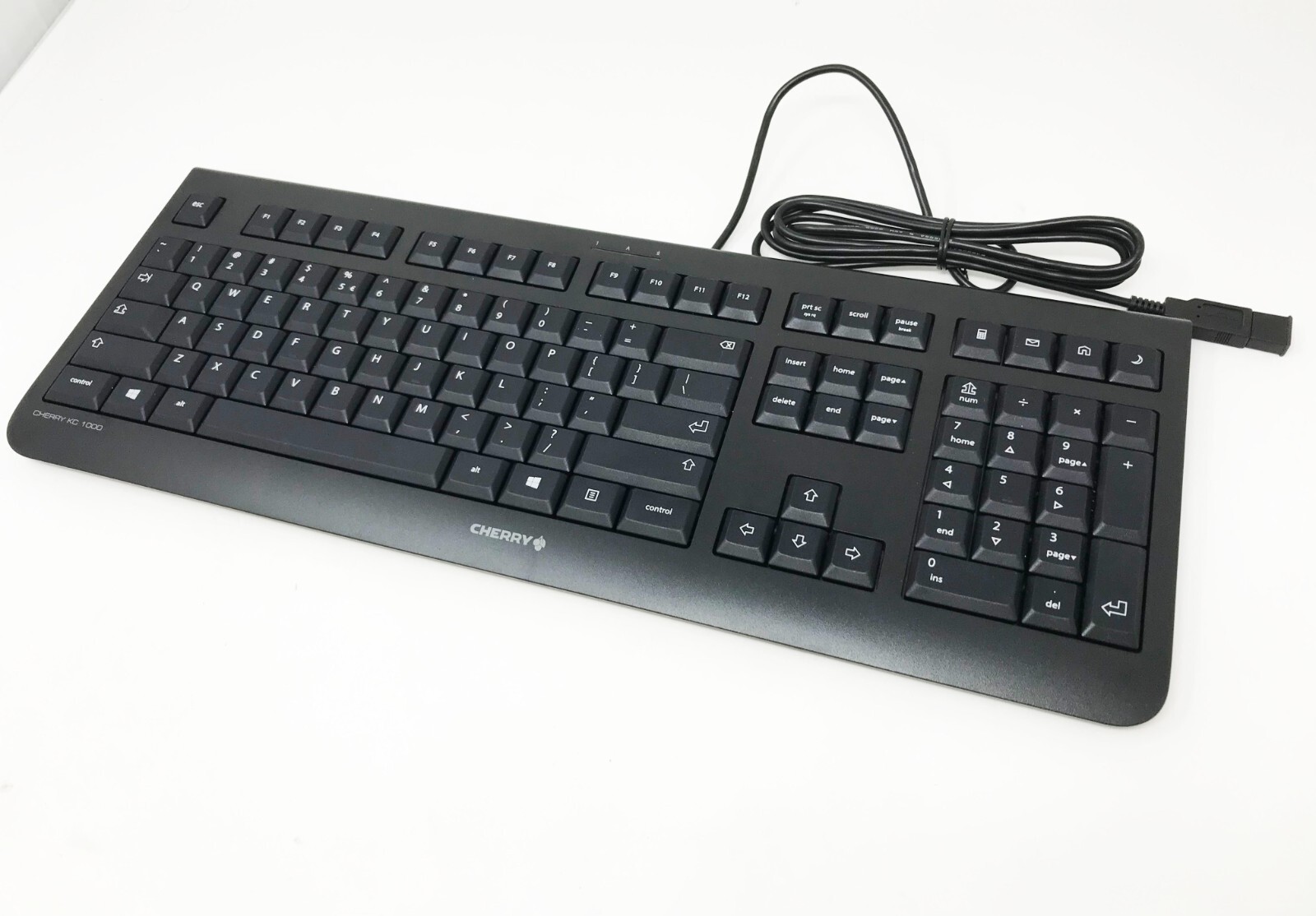 USB Wired Keyboard - Cherry KC1000 Black USB Wired Computer Keyboard