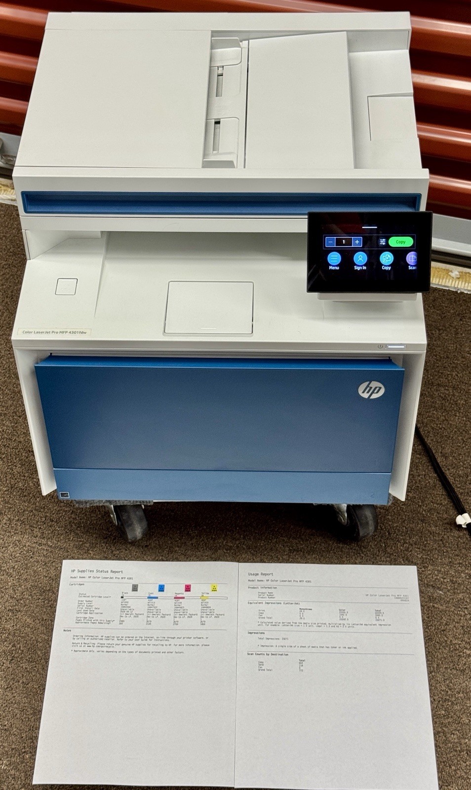 HP Color LaserJet Pro MFP 4301fdw Color All-In-One Printer-720 Pgs/HP 210X Toner
