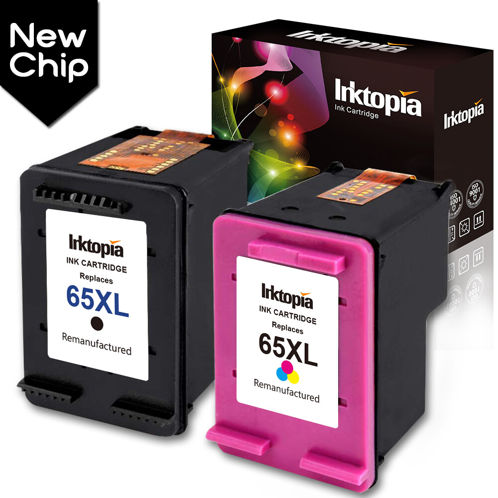 65XL Black & Color Combo Ink High Yield For HP ENVY 5055 5052 5012 5030 5034 `