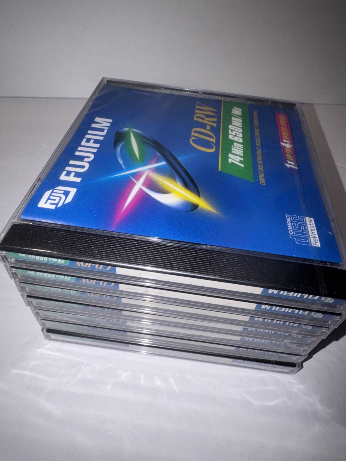 Fujifilm CD-RW 74 Minute 650 MB Recordable Compact Discs Lot Of 7 New