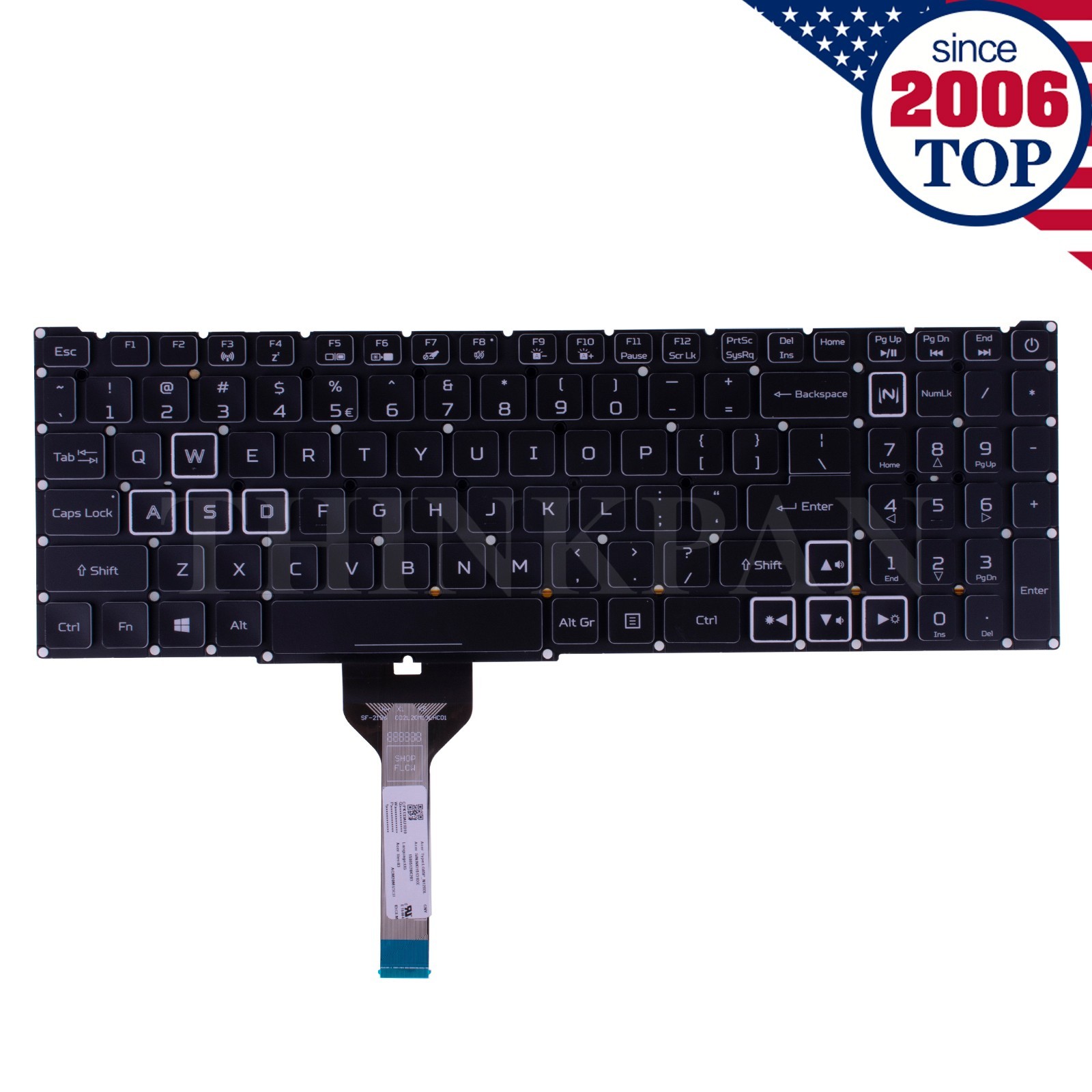 US RGB Backlit Laptop Keyboard for Acer Nitro 5 AN515-56 Gaming Laptop
