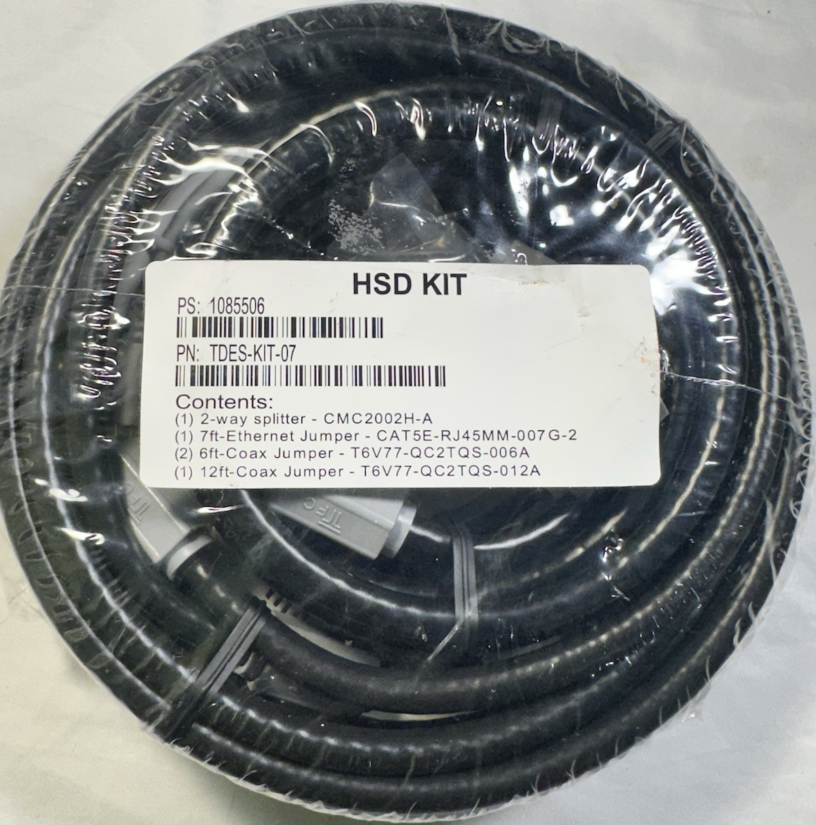 CAT5E Ethernet Jumper 7ft RJ-45 to RJ-45 Black/White Cable CAT5E-RJ45MM-007G-2
