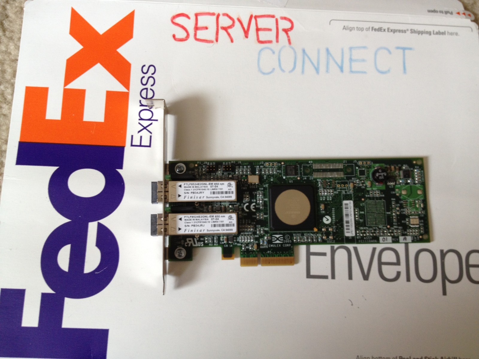 A8003A 397740-001  HP STORAGEWORKS FC2242SR PCI-e 4GB DUAL PORT-HBA