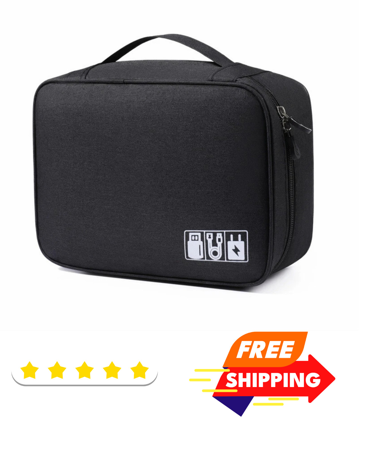 Waterproof Travel Cable Organizer Portable Electronics Storage Case Bag