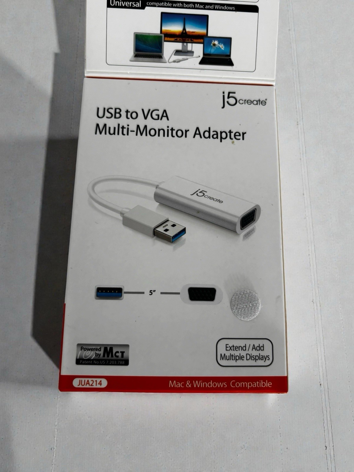 New j5create JUA214 USB - VGA Multi-Monitor Adapter 192 0x 1080 Mac & Win