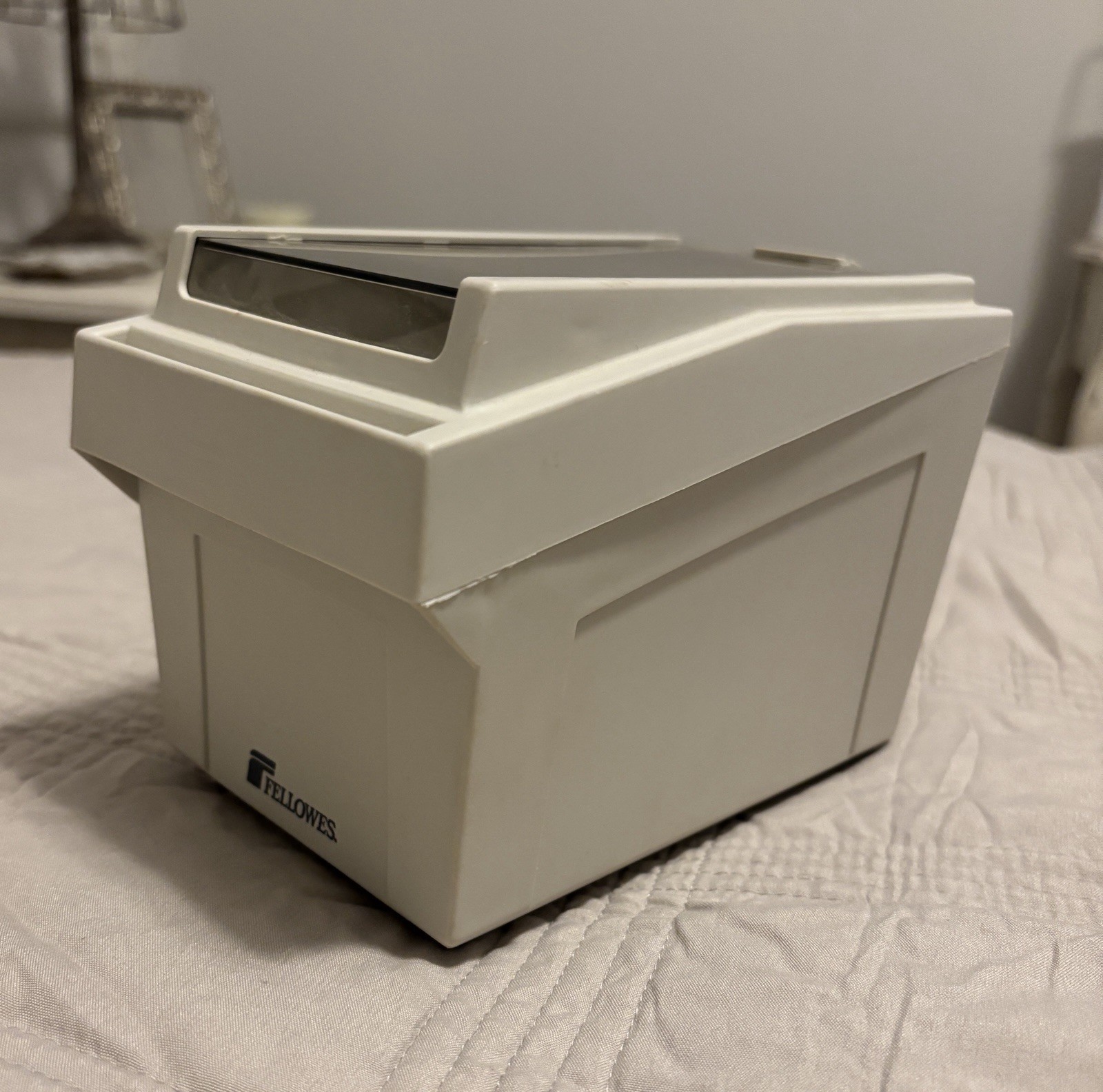 Fellowes 3.5'' Diskette Tray Floppy Disk Storage Box Attached Lid Vintage