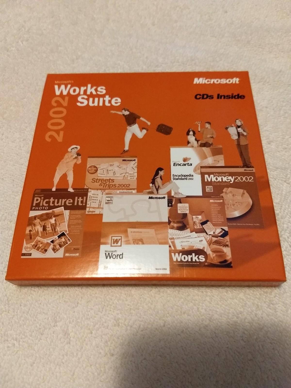 Microsoft Works Suite 2002, 5 Discs & Product Key, Word, Money, Picture It