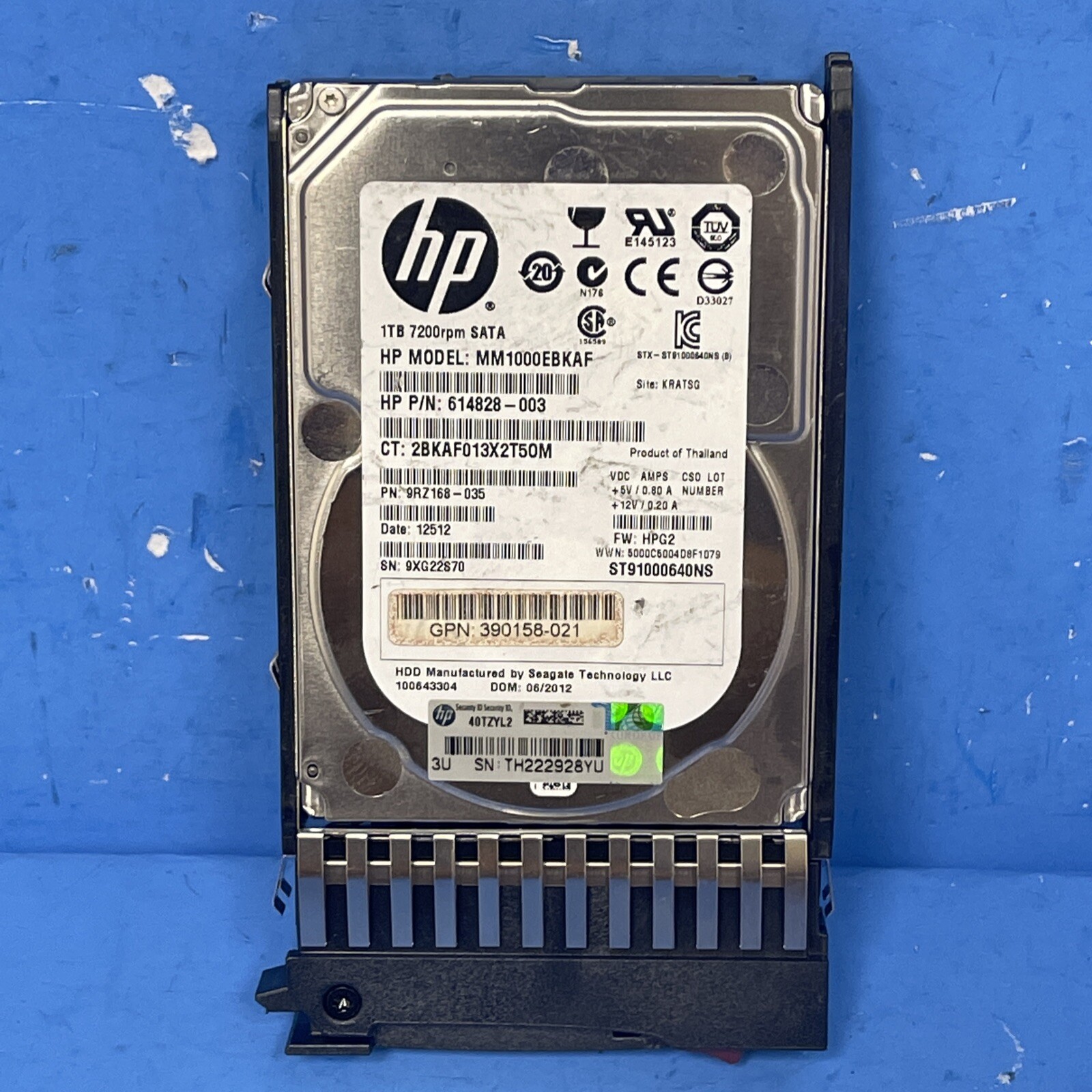 HP 625609-b21 626162-001 1TB 3G SATA 7.2K RPM SFF 2.5" MIDLINE Hard Drive HDD