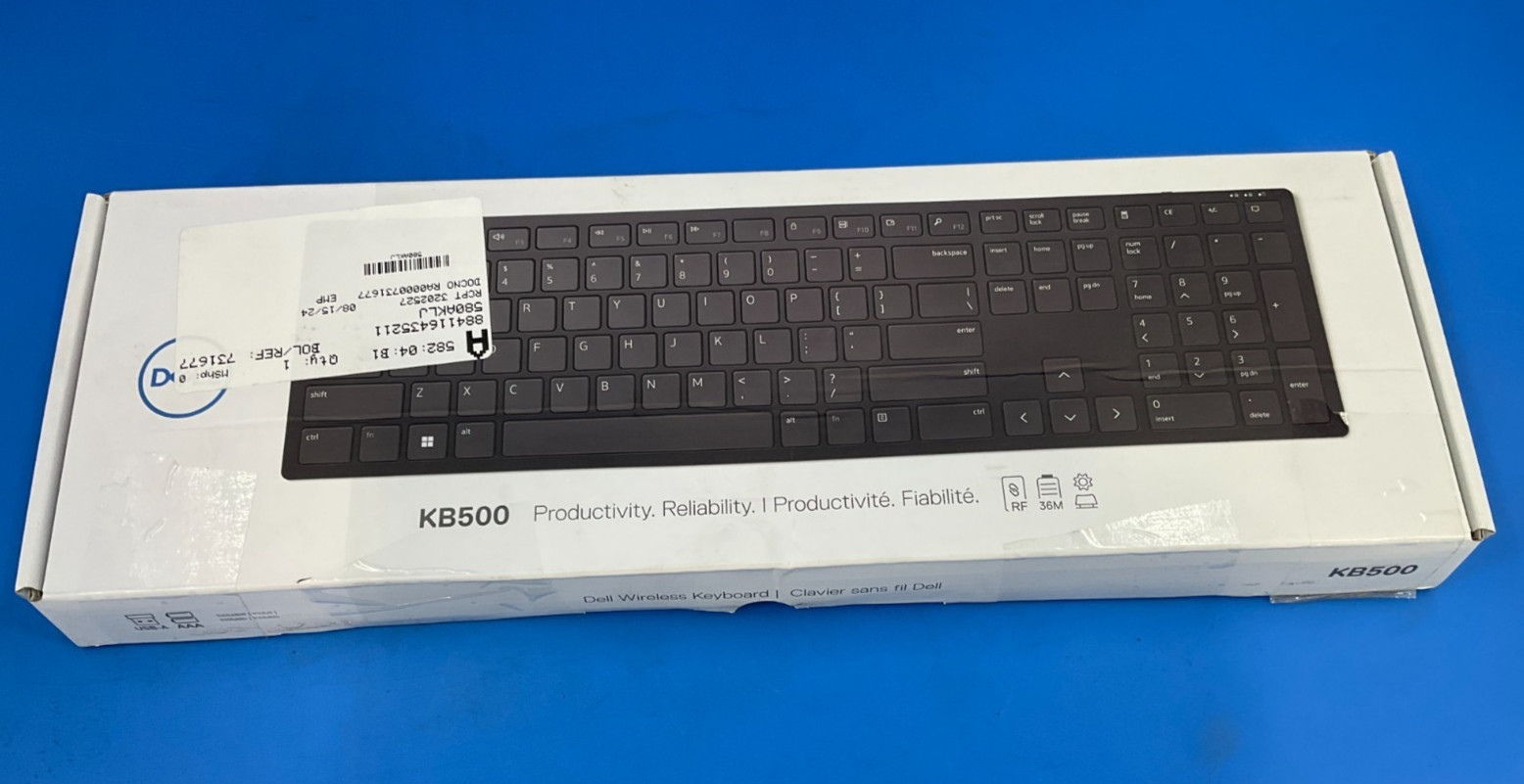 Dell KB500 Wireless Keyboard KB500-BK-R-US✨✅✨AS IS NEW CONDITION MISSING USB✨✅✨
