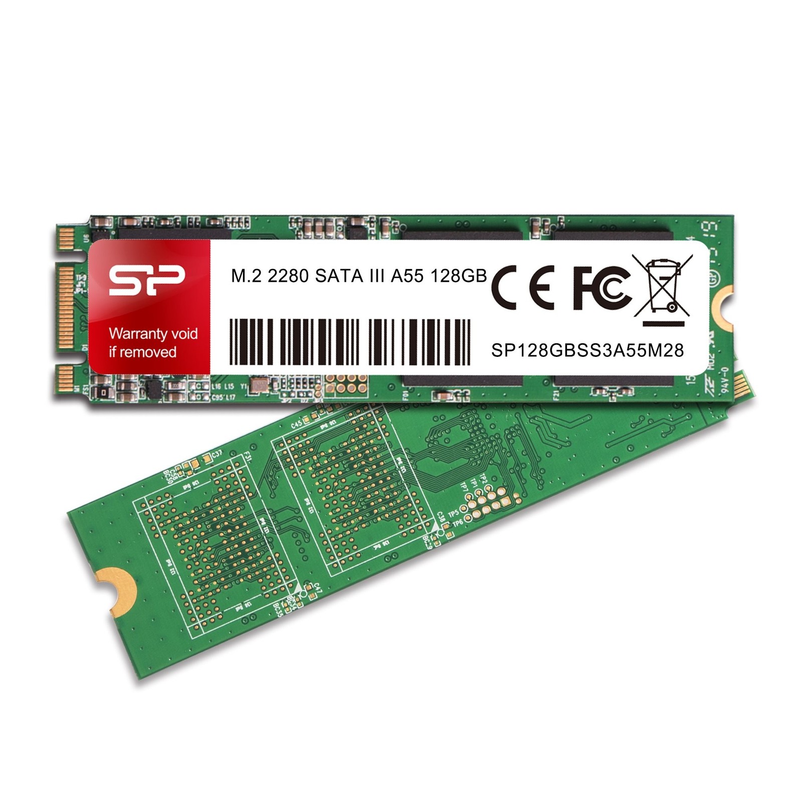 Silicon Power 128GB A55 M.2 SSD (SLC Cache For Speed Boost) SATA III Internal...