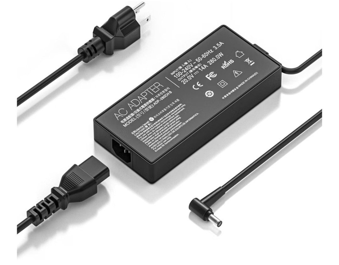 280W 20V 14A AC Adapter Charger For ASUS ROG Strix G18 Power Cord