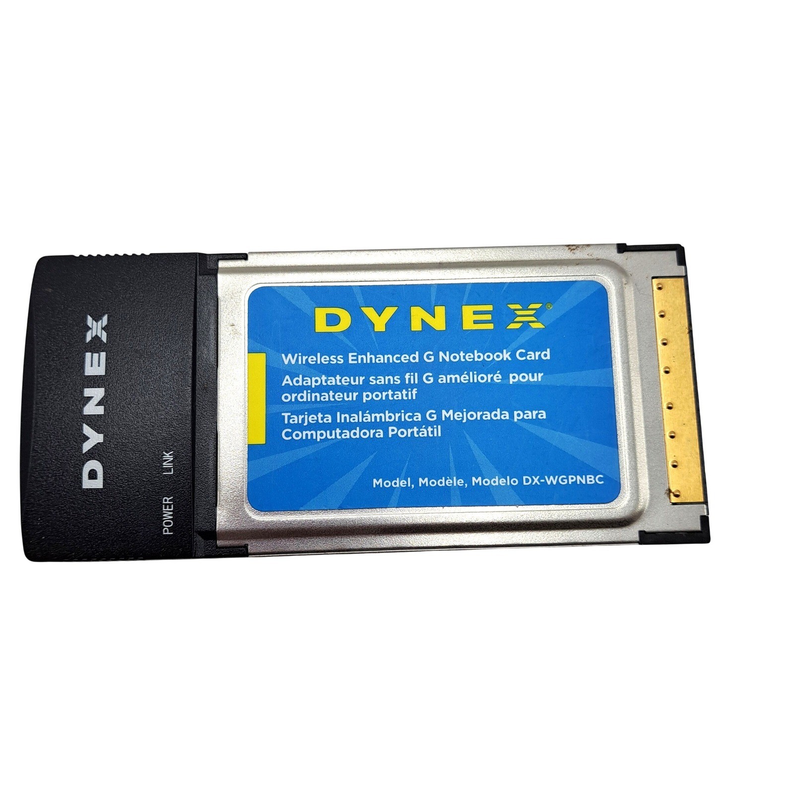 Dynex Wireless Enhanced G Notebook Card Laptop PCMCIA DX-WGPNBC Silver Black