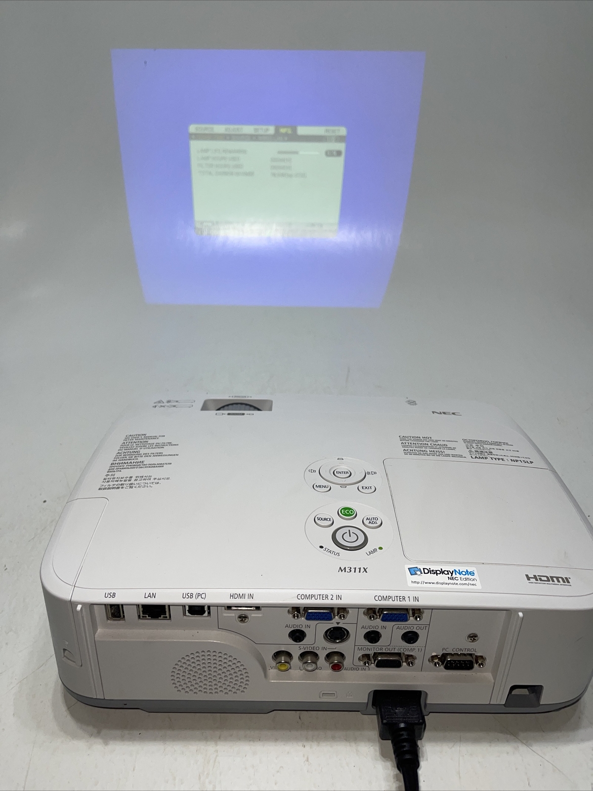 NEC NP-M311X LCD Projector 3100 Lumens HDMI XGA - 3244  Used Lamp Hours