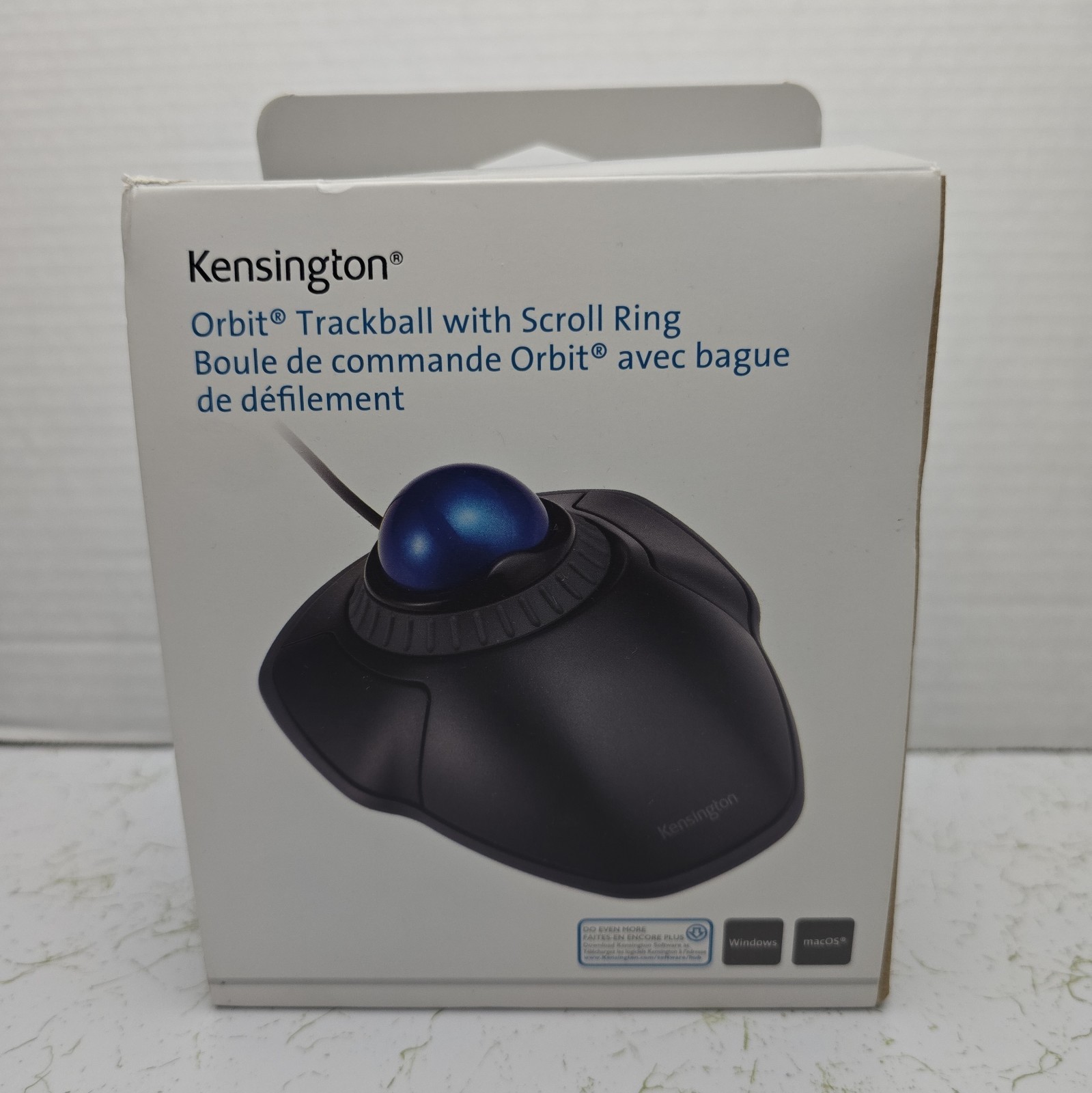 New Kensington Orbit Trackball with Scroll Ring K75327WW Space Grey Ball Mouse.