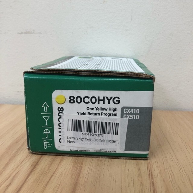 Genuine Lexmark 80C0HYG Yellow High Yield Return Program Toner Cartridge