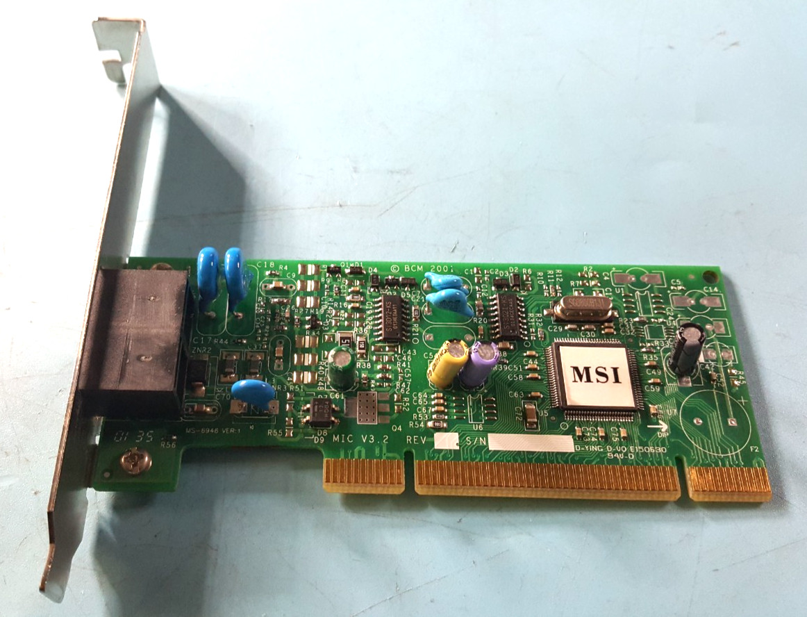 MSI MS-6946 PCI Internal 56K Fax Modem Card Gateway PC