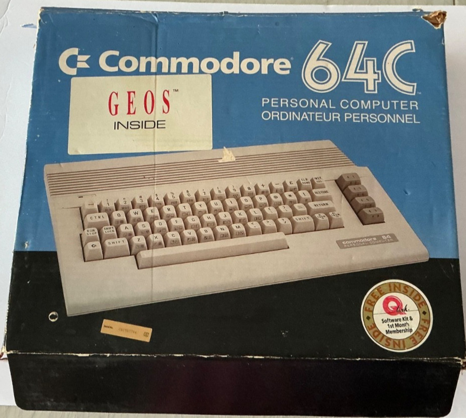 Commodore 64C Personal Computer PC w/Power Supply Box Manuals Great Condition