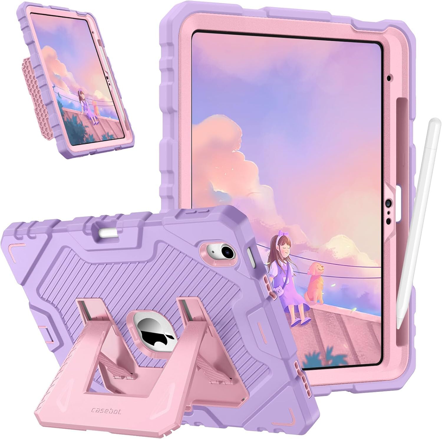 Case for iPad (A16) 11th Gen / iPad 10th Gen Rugged Heavy Duty Kickstand Cover