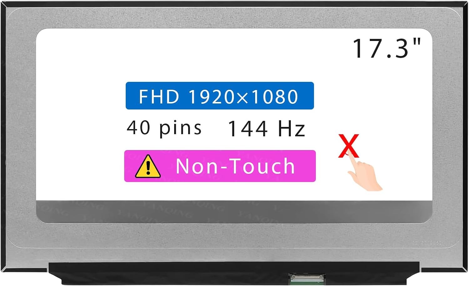 New LCD Screen for MSI Creator 17 A10SE-256 FHD 40Pin Non-Touch Display