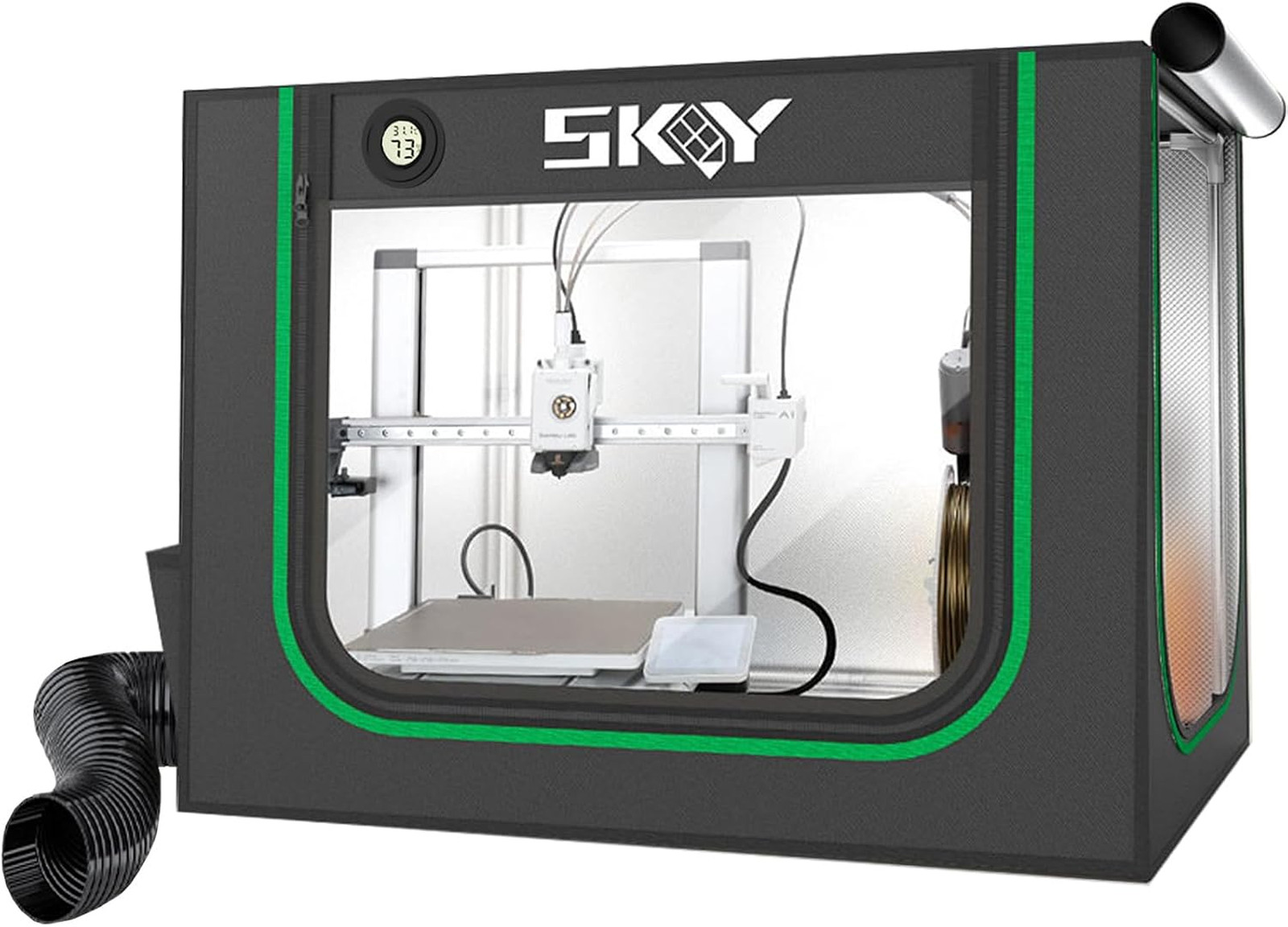 Upgrade 3D Printer Enclosure for Bambu Lab A1,A1 Mini with LED Light,Iron