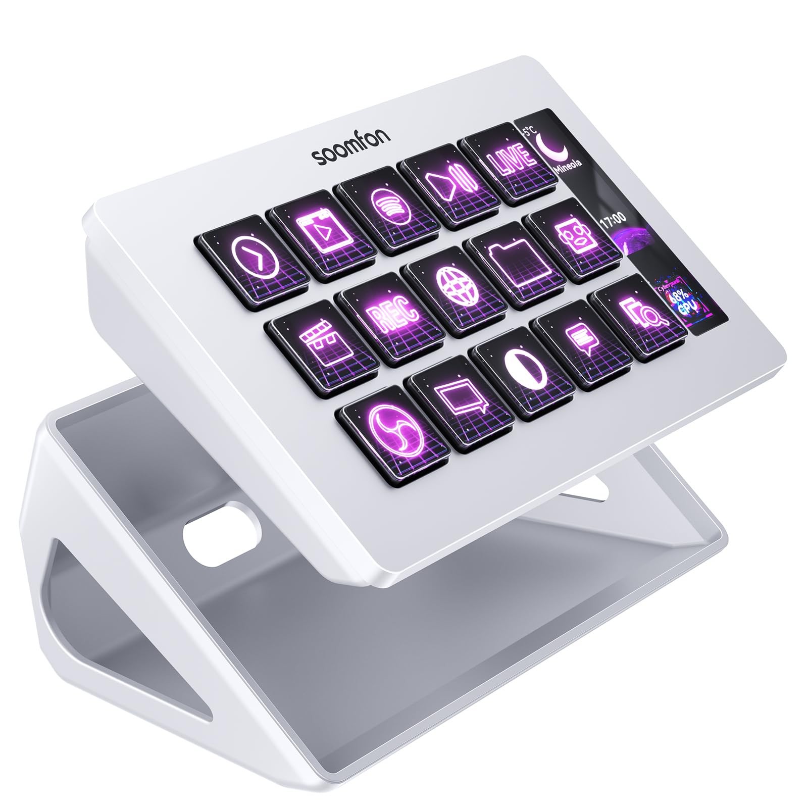 Stream Controller Stream Control Deck with 15 Macro Keys Customizable