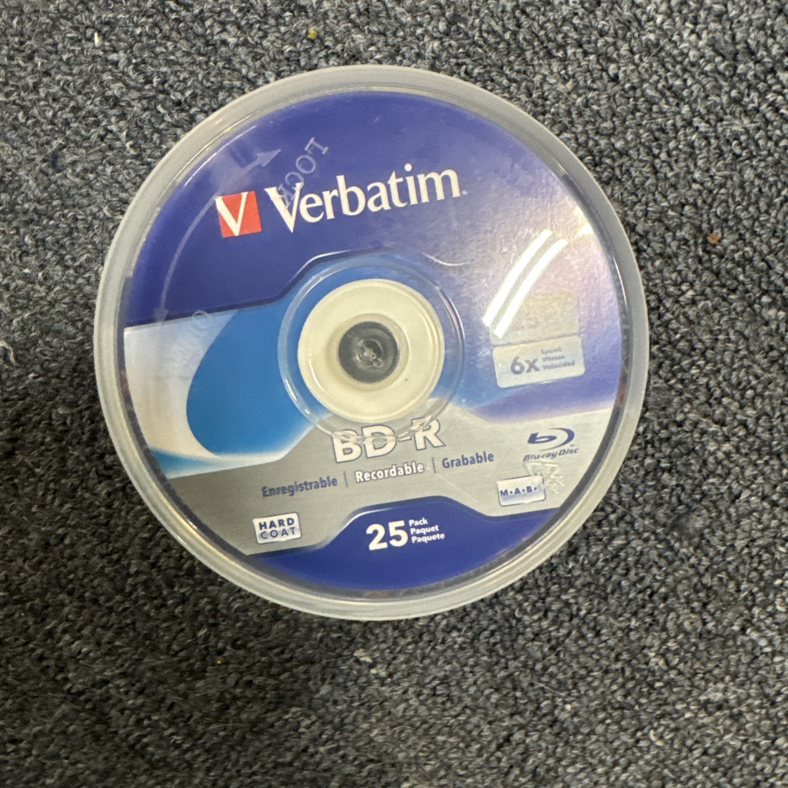 Verbatim BD-R 25GB 6X Blu-ray Recordable Media Disc - 25 Pack Spindle - NEW