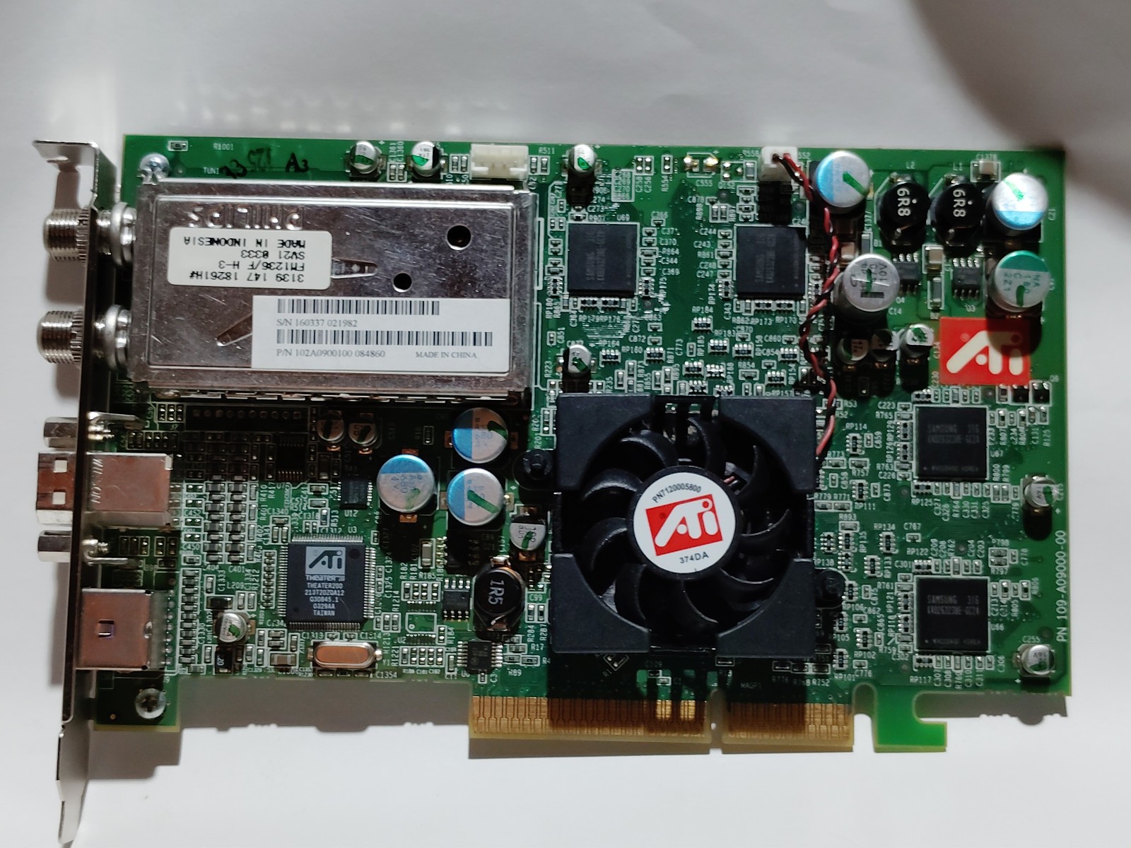 Vintage ATI ALL IN WONDER Radeon 9600 PRO AGP GPU W/ Output Breakout Cables