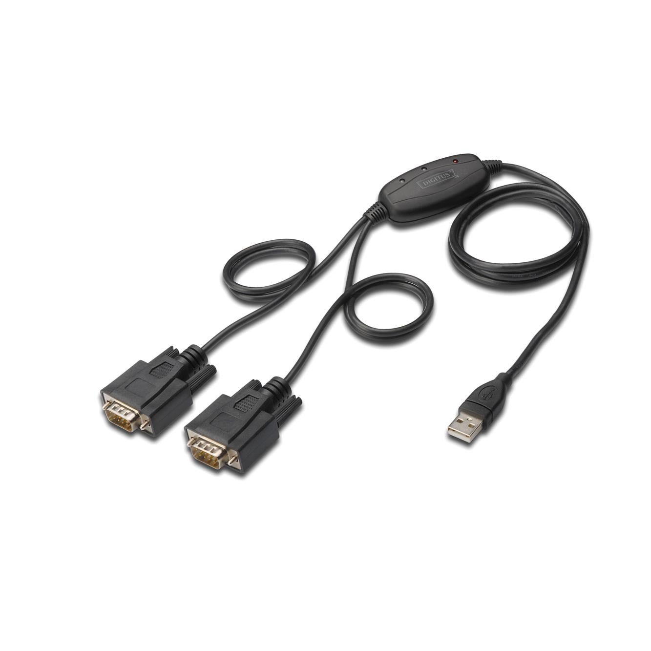 Konwerter USB 2.0 DIGITUS DA-70158 2xRS232, 1.5m Digitus