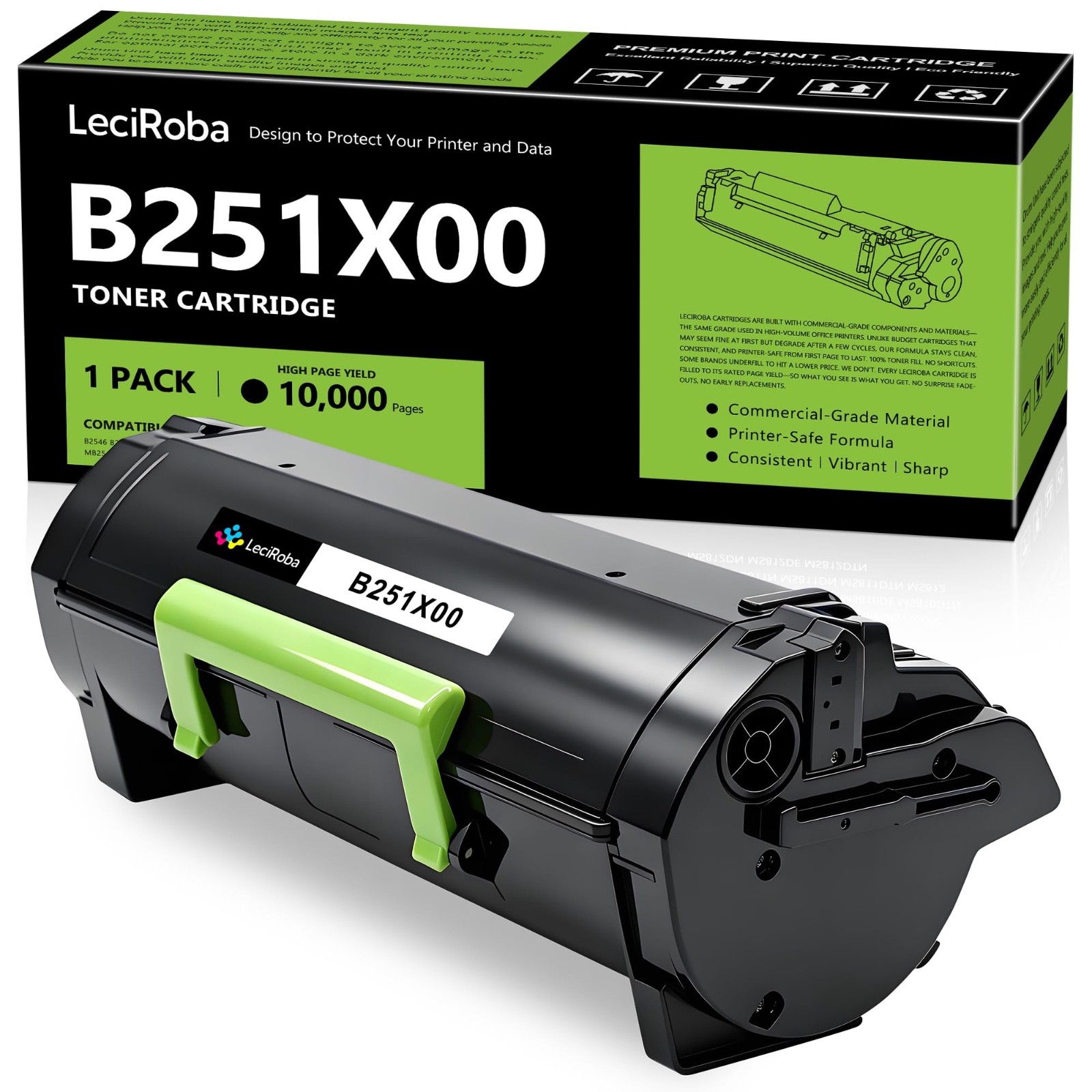 B251X00 Extra High Yield Toner Cartridge for Lexmark B251X00 B2546dn B2546dw