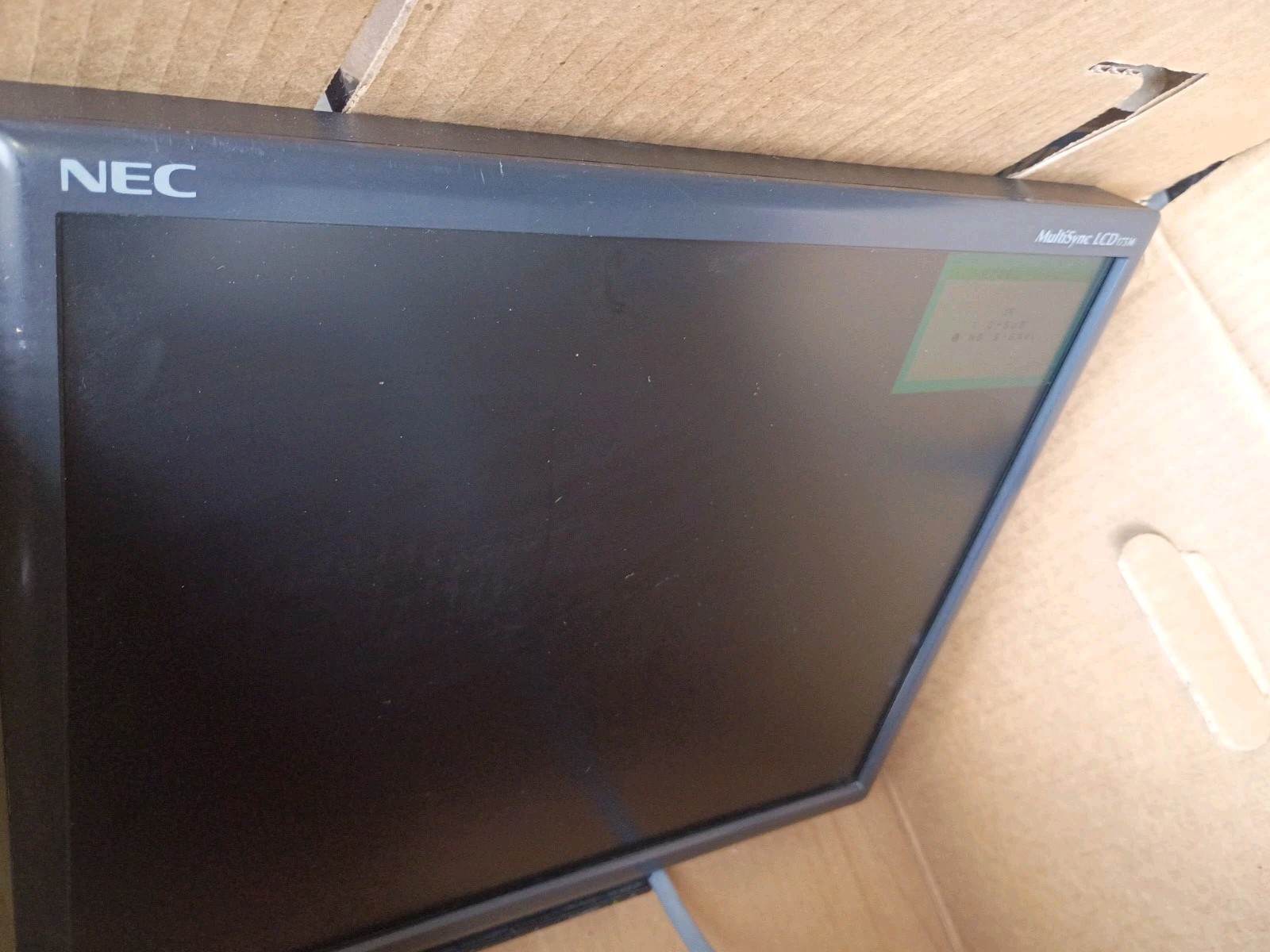 NEC LCD Monitor MultiSync Model LCD175M-BK with Power only No Stand Used