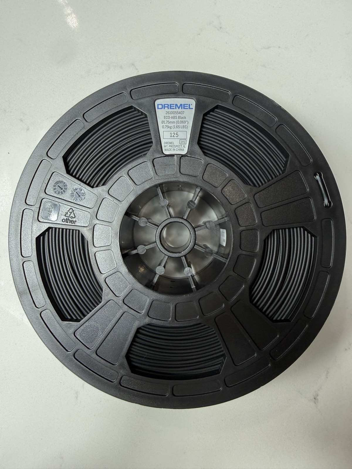 Dremel 3D Printer Filament 1.75 mm 1.65 lbs Eco-ABS Black 3D Printing 125 RFID