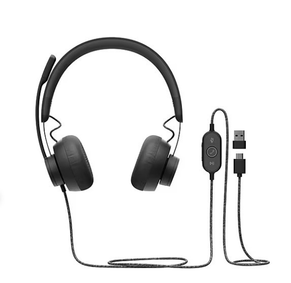 Logitech UC Zone USB Wired Headset UC version in Graphite - 981-000876