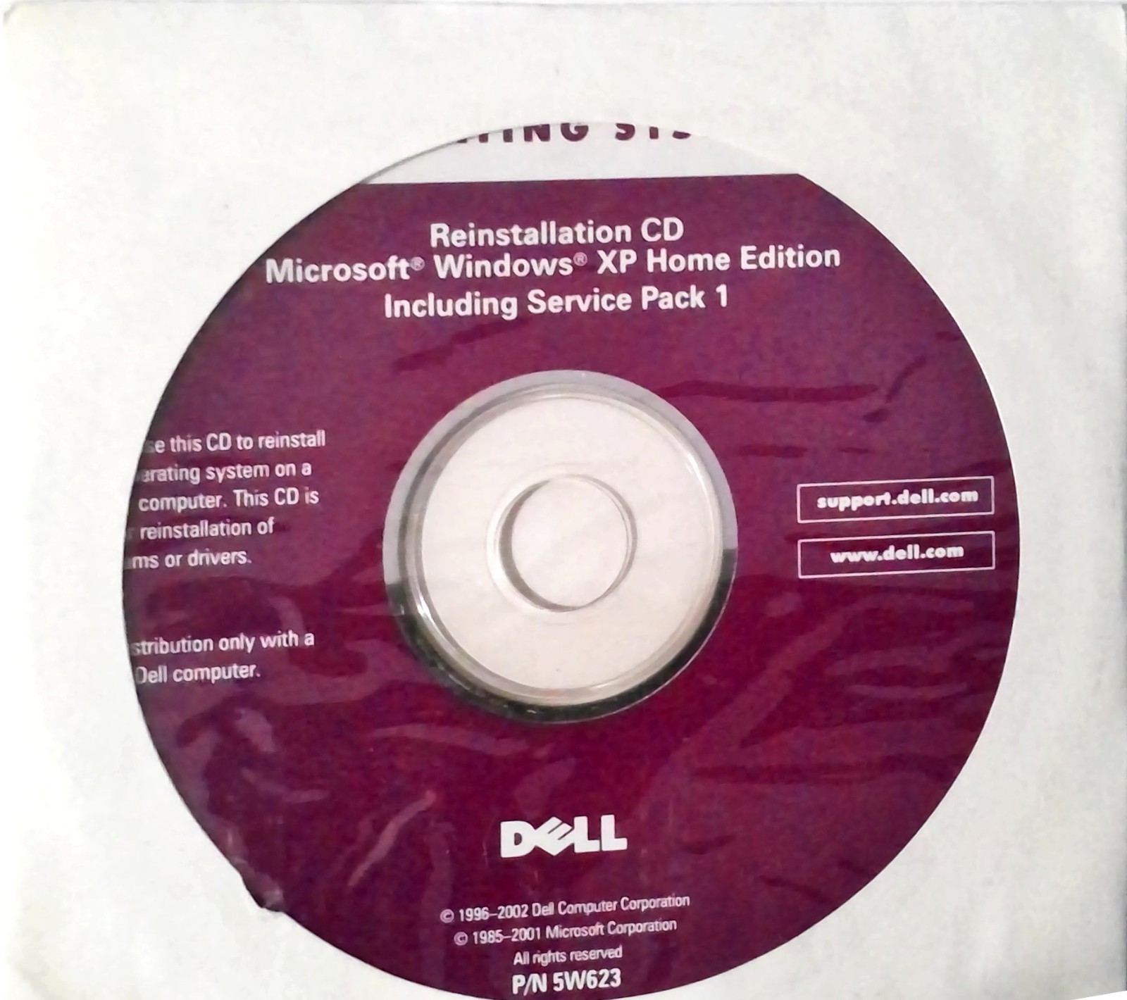 Microsoft Windows XP HOMEE Edition Service Pack 1 CD FOR  DELL Computers new
