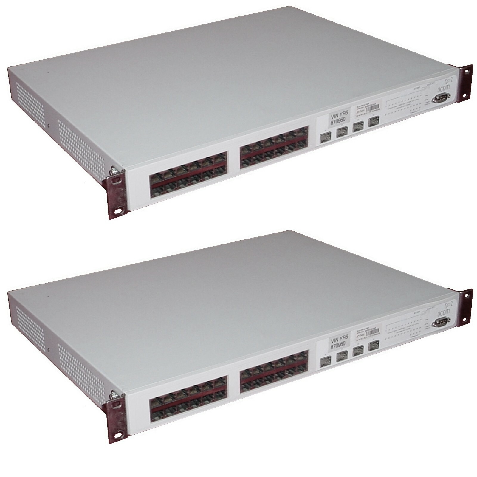 Lot 2x 3Com 3C17400 3824 24 Port Superstack 3 Gigabit Managed 10/100/1000 Switch