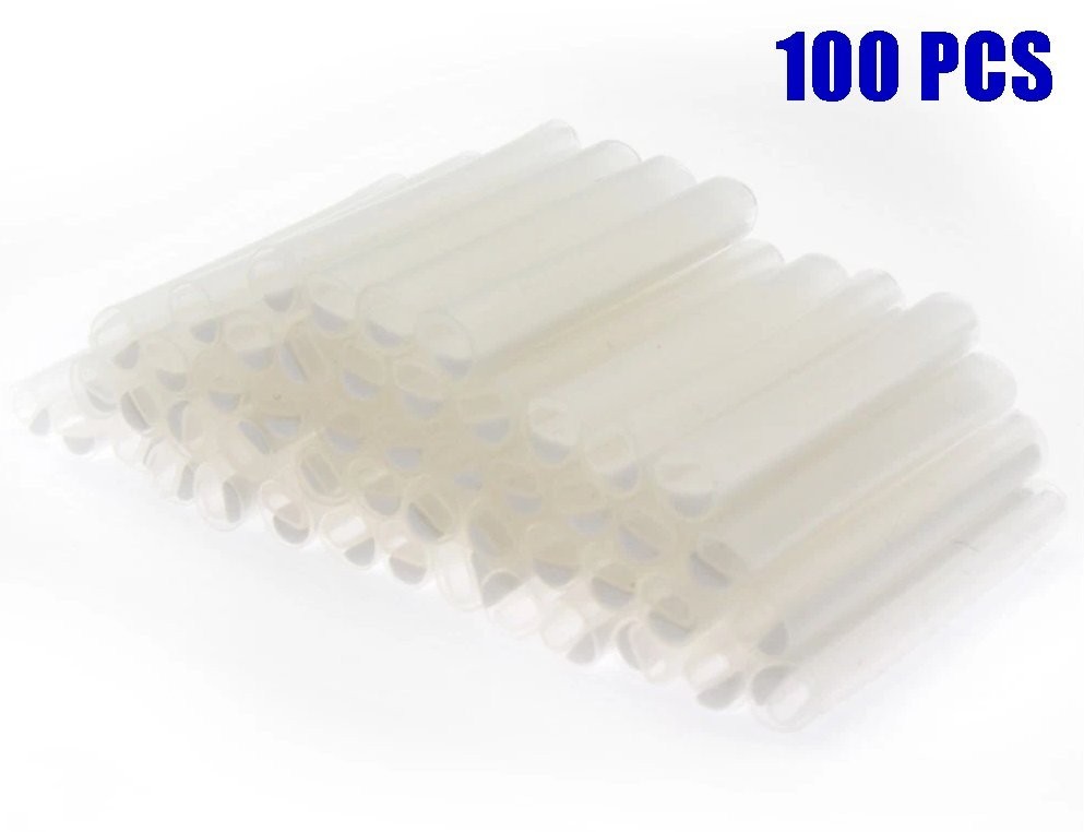 100 Pcs Ribbon Splice Protector 40mm Tube Sleeve For 12 Core Pigtail Fiber Optic