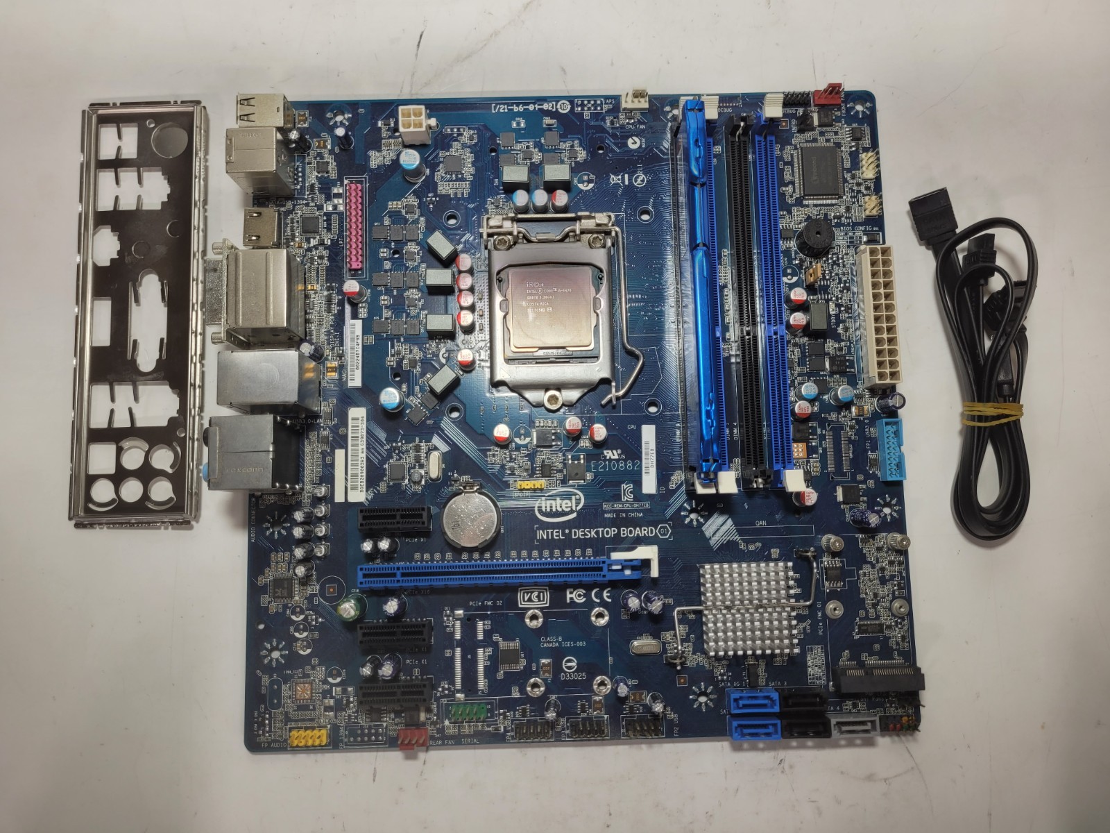 Intel DH77EB Desktop Board Core i5-3470, 8GB RAM, IO Shield *READ #1105