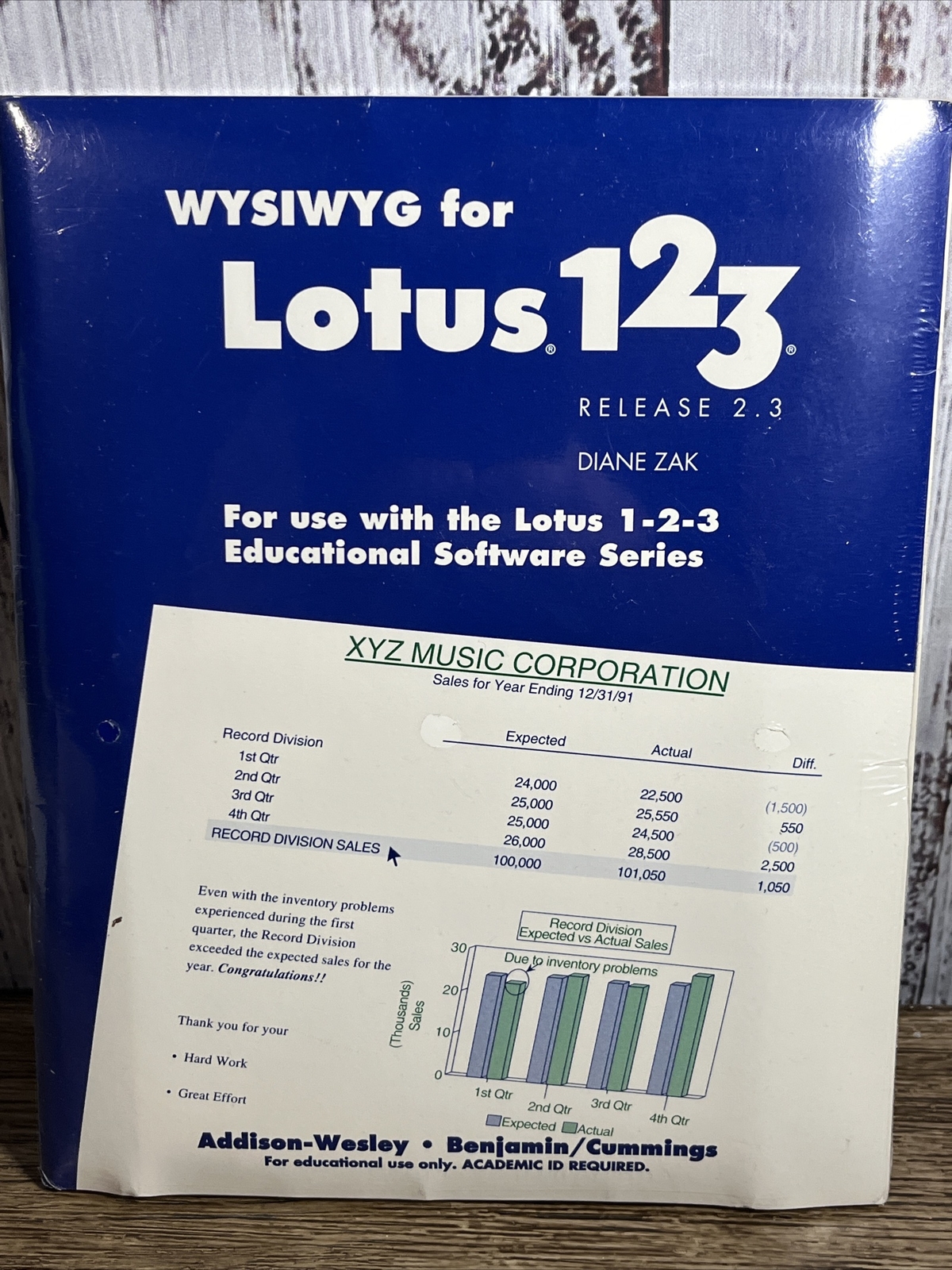 Vintage Lotus 123 Release 2.3 for Software 5.25" Format Rare