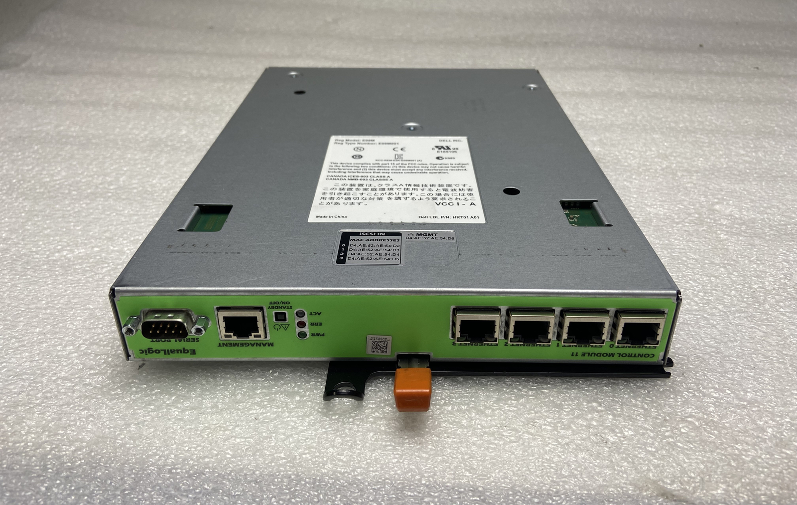 Genuine Dell HRT01 EqualLogic Type 11 Controller Module E09M E09M001