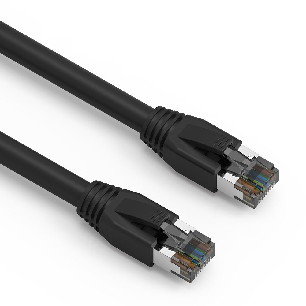 3Ft CAT8 S/FTP Ethernet Network Cable Black 24AWG