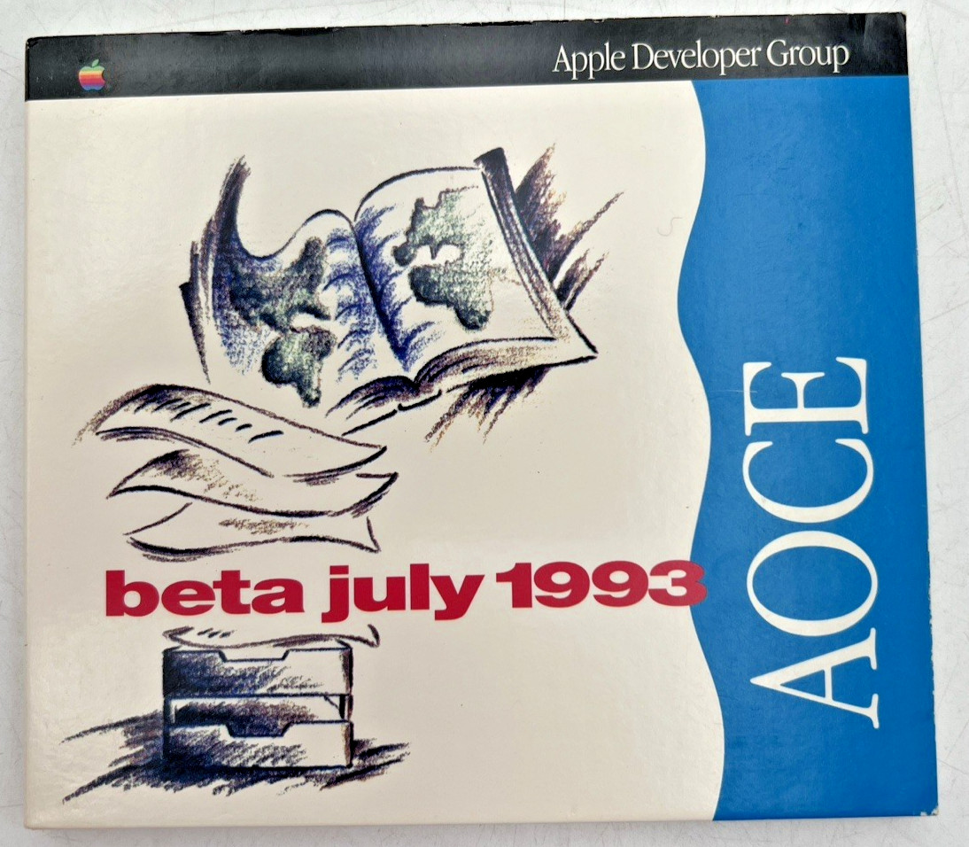 AOCE BETA JULY 1993 APPLE DEVELOPER GROUP CD ROM
