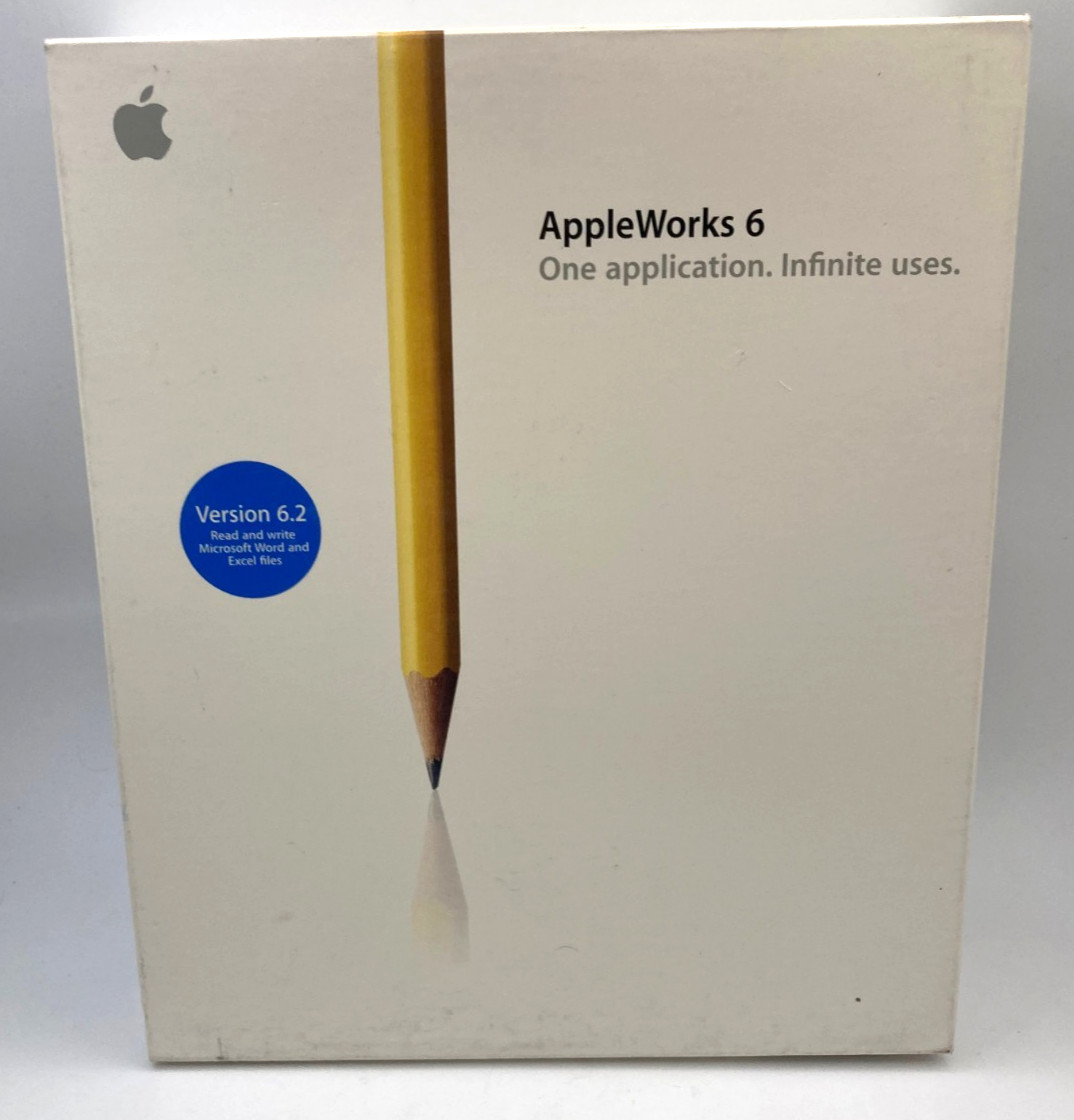 AppleWorks 6 Boxed Version 6.2 for Mac (CD + Manuals) Retail Box – Mac OS X