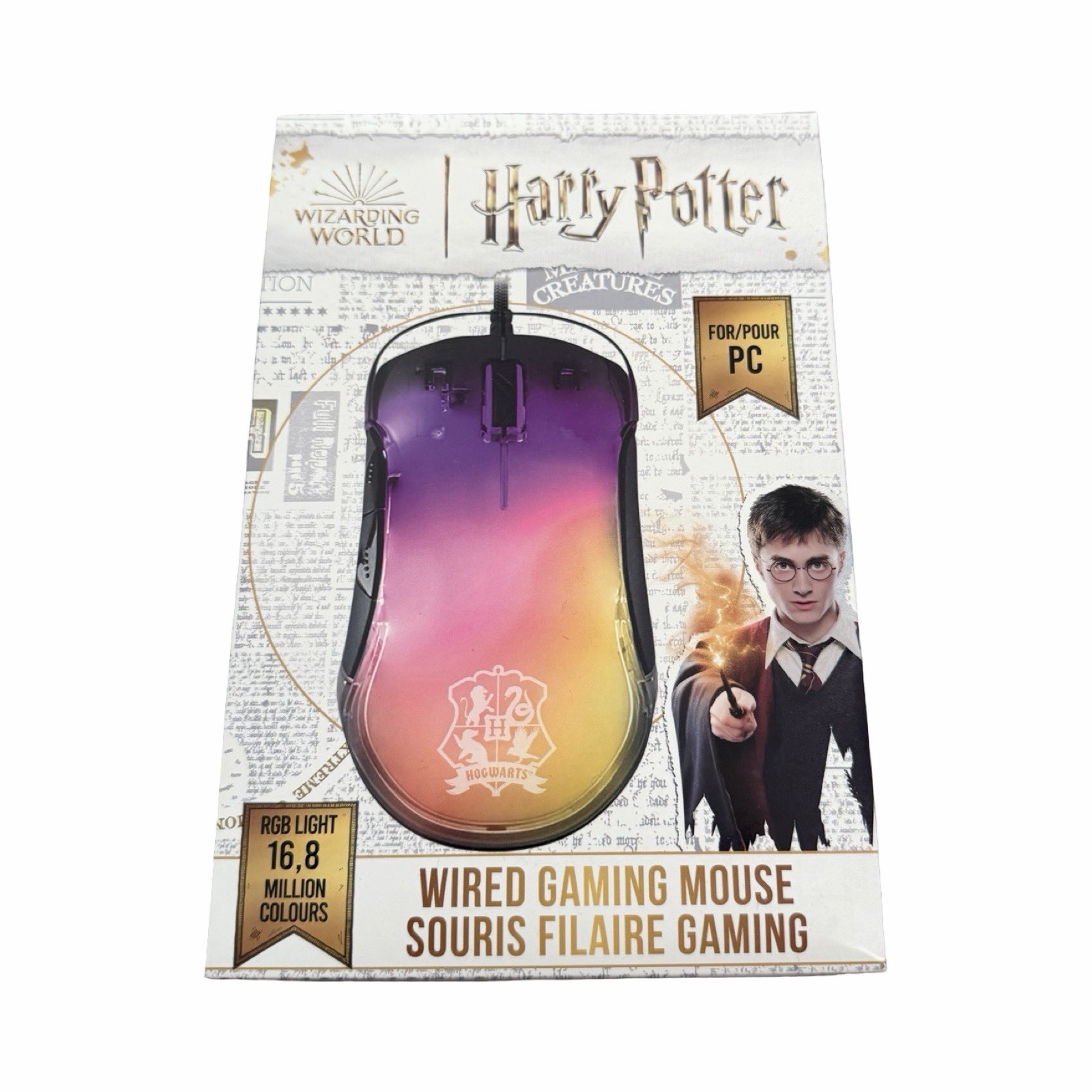 Harry Potter RGB Wired Gaming Mouse 7200 DPI PC Wizarding World