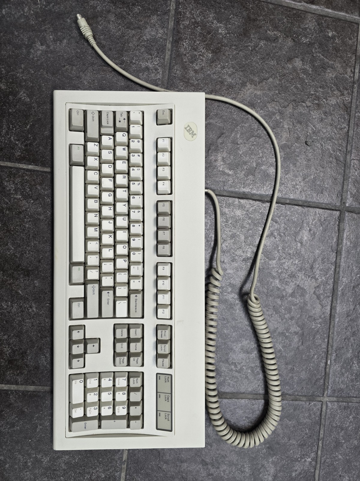 IBM Model M PS/2 Wired Keyboard Enhanced Function Keys Gray 1391401 UNTESTED