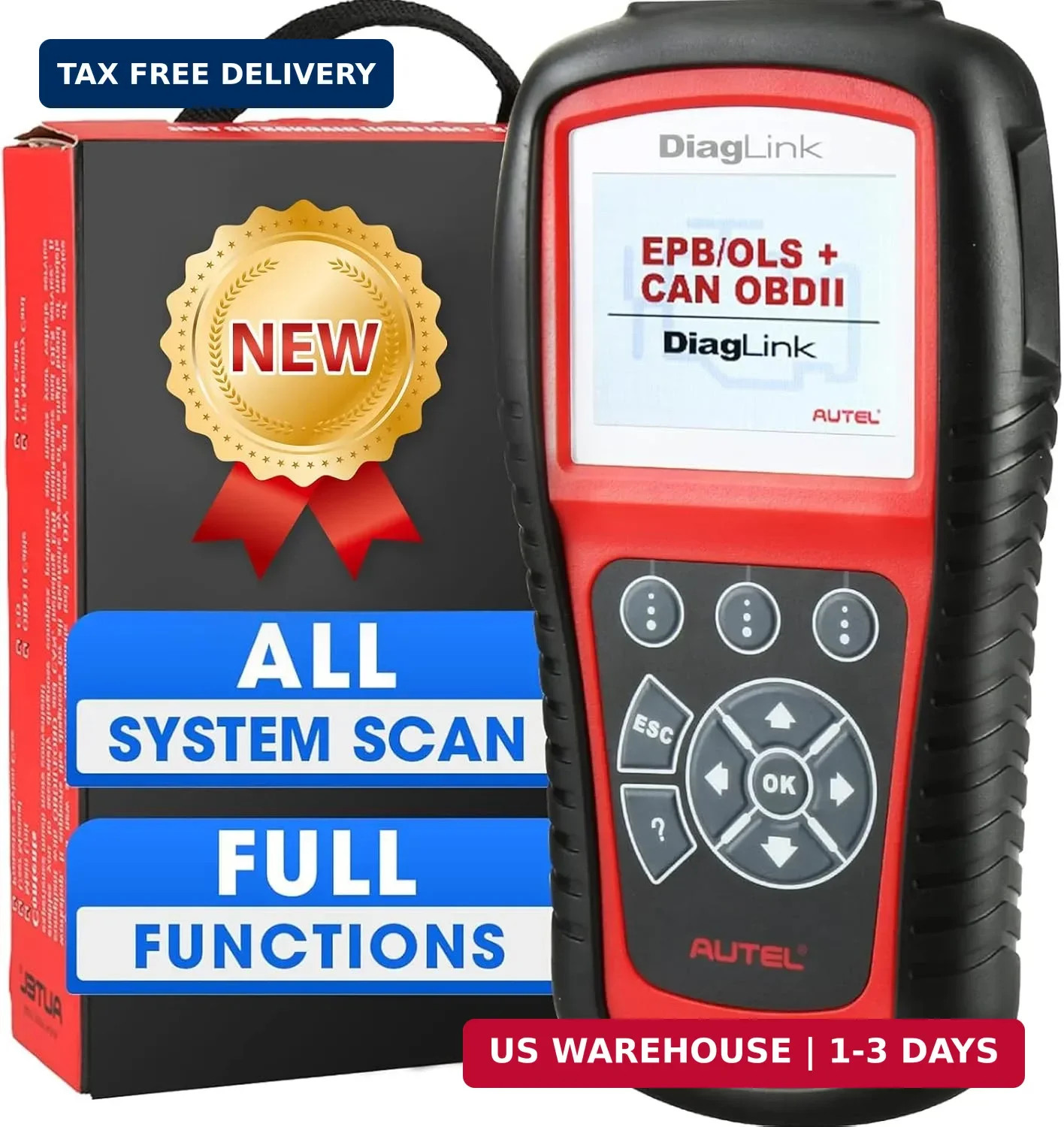 Autel OBDII OBD2 Code Reader Diaglink (DIY Version of MD802) All Systems/Modules