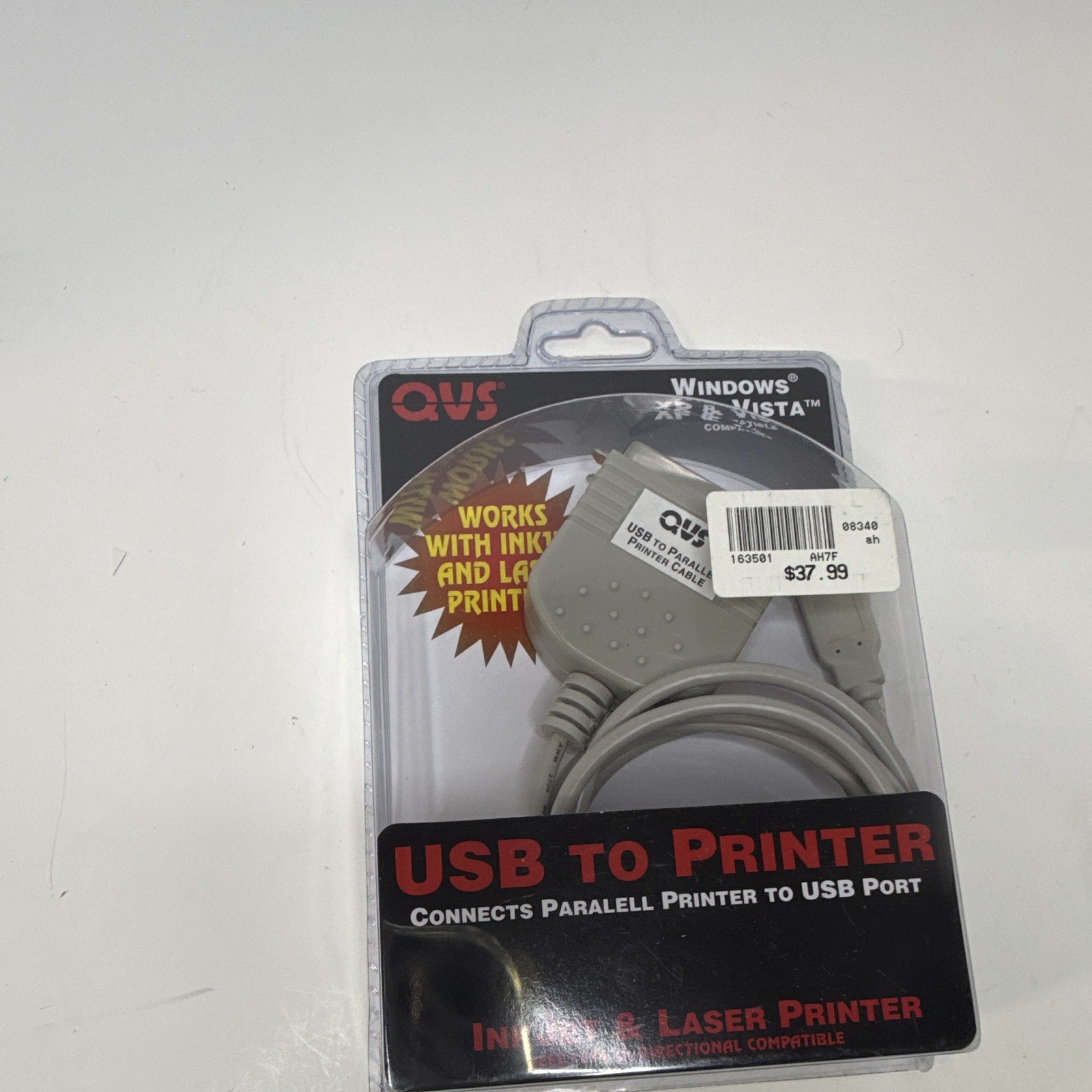 QVS USB to Parallel Printer Converter Cable