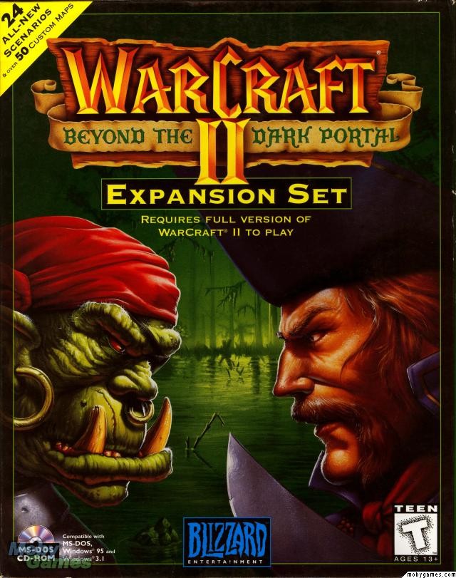 War Craft II 2 Beyond the Dark Portal PC CD orc Azeroth war strategy game add-on
