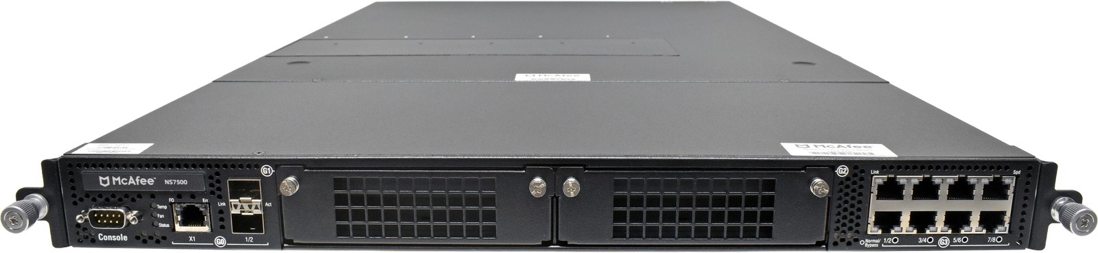 McAfee IPS-NS7500 600-1729-00 8-Port GE RJ-45 Network Security Platform 2x SFP+