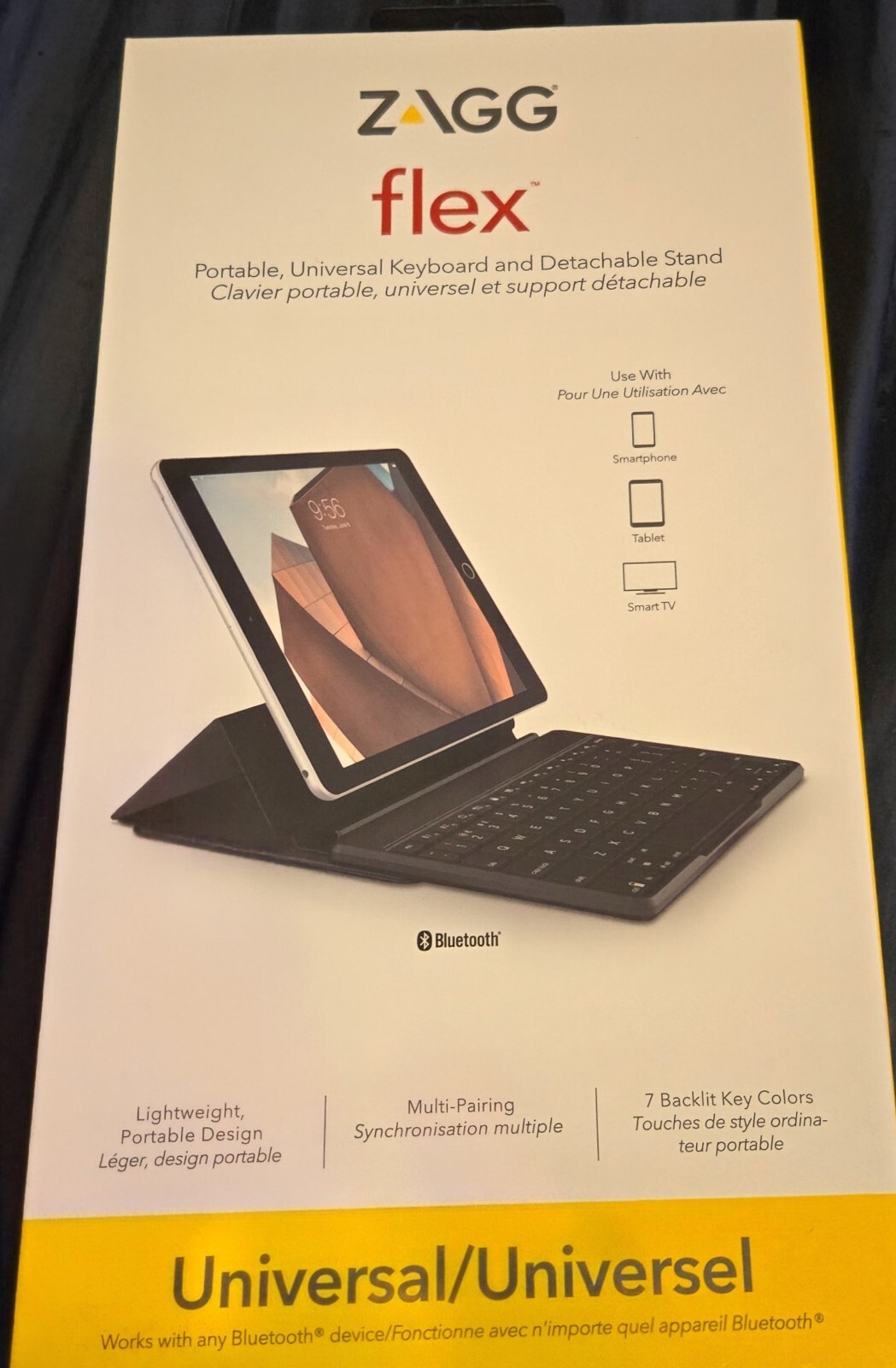 ZAGG Flex - Slim, Portable, Universal Keyboard & Stand / Black